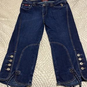 Baby Phat Y2K Size 13 juniors Capris with buckles at the bottom